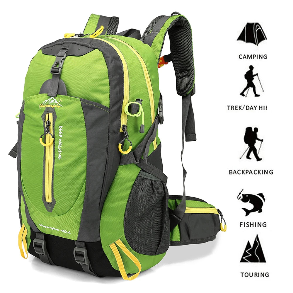 40L Water-Resistant Travel Backpack